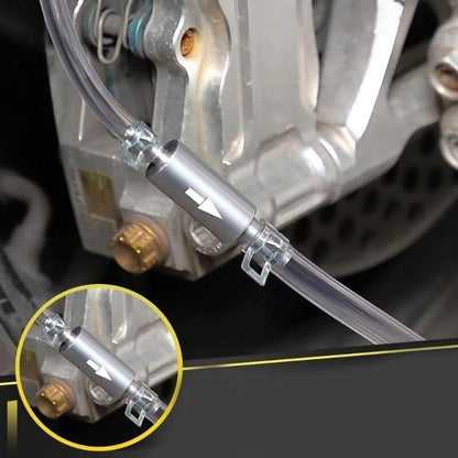 2 PCS Brake Bleeder Hose,Motorcycle Brake Bleeder Kit, One Way Check Valve Tube Bleeding Tool Kit for Hydraulic System Bleeding for Car Motorcyle Clutch,Soft Tube with Metal Clips