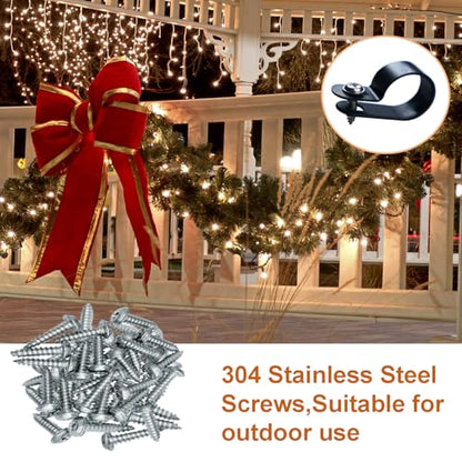 120 Pack 1/2 in Rope Light Clips Black,Rope Light Clips p-Style Mounting Clips Plastic Cable Clamps for Wire Management (Black-120p, 1/2) - color: Black-120p, size: 1/2