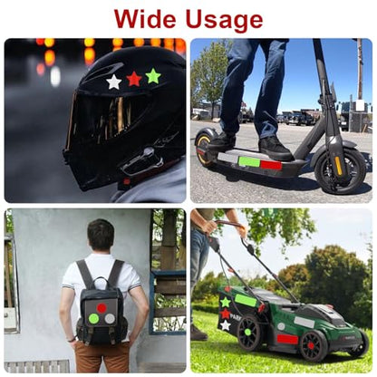 90 Pcs Safety Reflective Stickers, Warning Reflective Stickers, Waterproof Reflective Tape Stickers Night Visibility Adhesive Car Reflector Sticker for Motorcycle Bicycle Vehicle (3 colors,3 shapes)