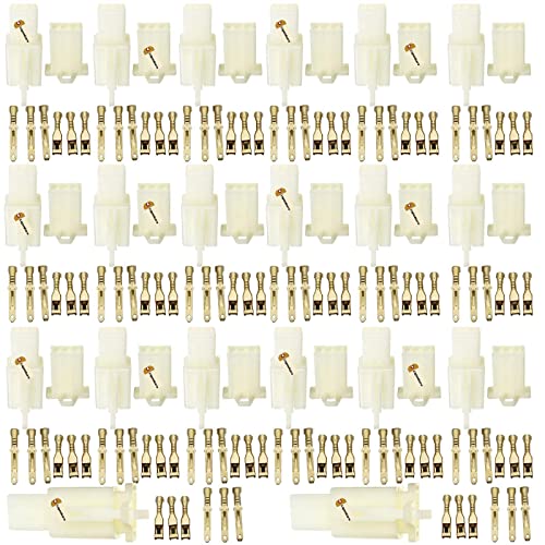 Lsgoodcare 20Ses 2.8MM 3Pin Way Automotive Electrical Wire Connector Male Female Cable Terminal Plug Kits for Motorcycle Bike Car - color: 3PIN, size: 2.8MM