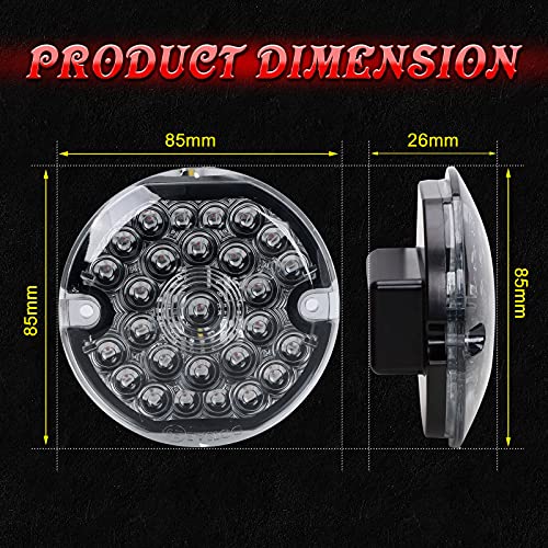 REALOVE 3-1/4 Inch Front Led Turn Signal 1157 Double Base Amber Lamp Compatible with aley Motorcycle Road Glide Road King Softail Ultra Classic Ultra Limited Electra Glide