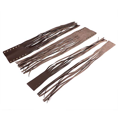 Hand Grips Tassel Fringe Wrap Cover, Qiilu Universal Hand Grips Tassel Fringe Wrap Cover Motorcycle Brake Clutch Lever Streamer 7/8In 1In Fit for (Brown) - color: Brown