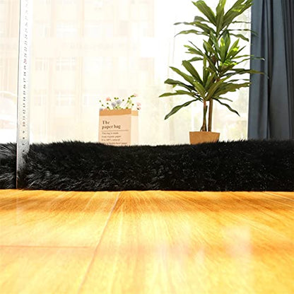 Real Genuine Sheepskin Rug Natural Fur Rug Sheep Skin Rugs Full Sheepskin Rugs Authentic Sheep Skin Throw Lambskin Seat Covers for Chairs Wool Seat Pad Cushion Black (2.3X3.28 ft) - color: 3
