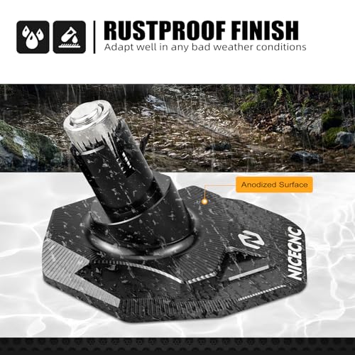 NICECNC Kickstand Foot Extension Pad & Puck, Motorcycle Stand Pad CNC Billet Aluminum Dirt Bike Compatible with KTM 125-530 XC XCW XCF XCF-W EXC EXC-F 2008-2023 Accessories, Black - color: black