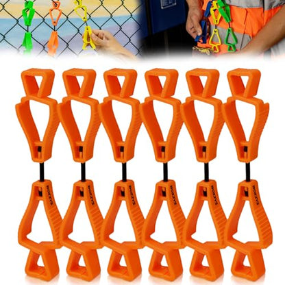 Glove Clips for Work Glove Holders - color: Double Zclip-orange Bd-aj127-6pcs