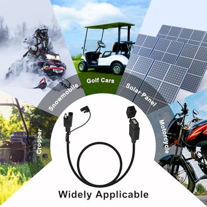 SAE to USB Cable 18AWG 5V 2.1 A Waterproof Motorcycle USB Charge kit Kit SAE to Adapter Cable for Phone, Tablet, GPS Charger (Typ A Port 1, 1 m)