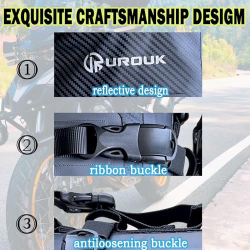 6–8L Waterproof Motorcycle Crash Bar Bag with Shoulder Strap – Bumper Bag Moto Saddle Side Bag Durable PVC Storage for Bumper, Frame & Rear Mounting