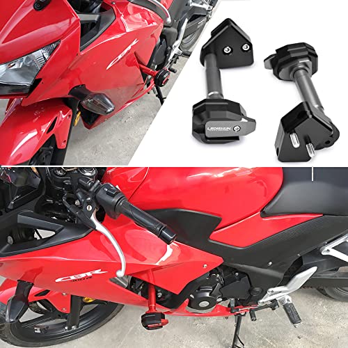 Motorcycle Falling Protection Frame Slider Fairing Guard Anti Crash Pad Protector Crash compatible with Honda CBR300R CBR 300R (2013-2023) (Gary) - color: Gary