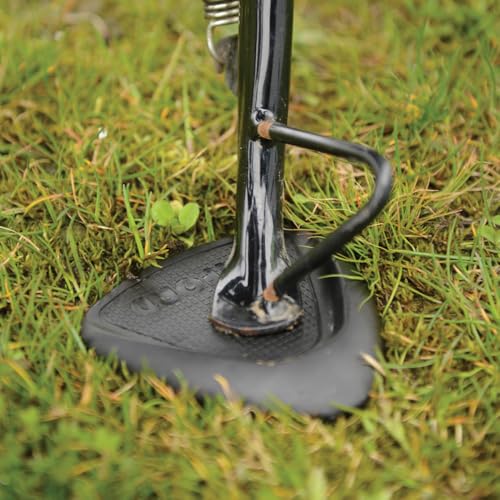 Universal Motorcycle Kickstand Pad Plate- Heavy Duty Anti-Sinking Kickstand Support Plate for Soft Ground, Grass, Hot Pavement - Outdoor Parking Essential Safety Accessory - Black (2)