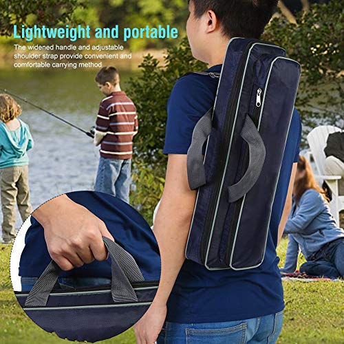 Fishing Lure Box,Portable Fishing Rod Case Carrier with Reel Storage - Travel Tackle Bag Backpack with Adjustable Strap