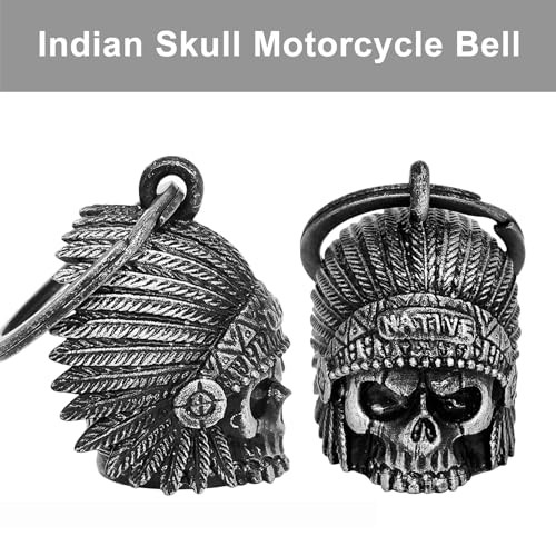 Dream Apparel Motorcycle Bell Guardian Angel Drive Away Gremlin, Biker Bell for Men Women Rider Riding, Good Luck Gift - color: Native W/ Words Sturgis 2022