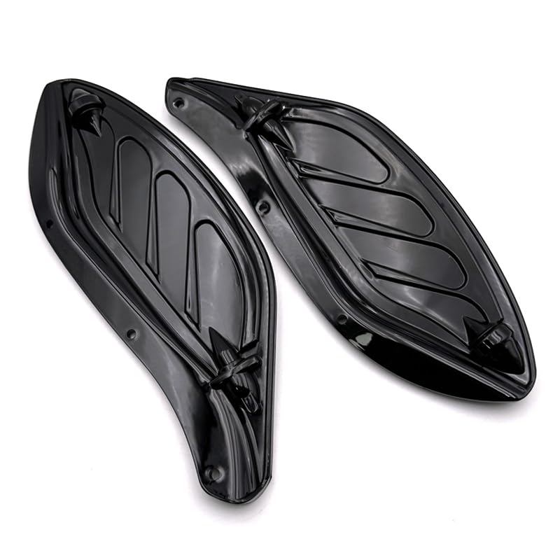 IZX fit for Harley Touring CVO Electra Street Glide Ultra Classic FLHX FLHTCSE Tri Glide Ultra Classic 96-13 Motorcycle Air Deflector Side Wing Windshield Fairing (Black) - color: Black