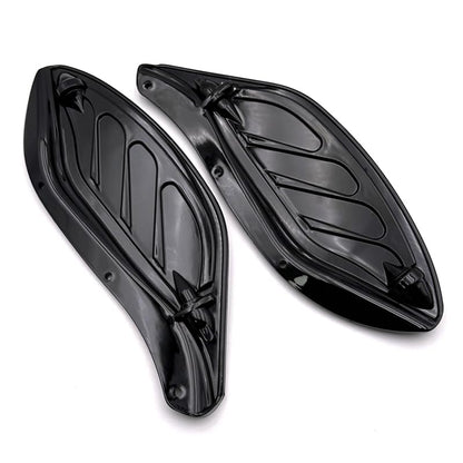 IZX fit for Harley Touring CVO Electra Street Glide Ultra Classic FLHX FLHTCSE Tri Glide Ultra Classic 96-13 Motorcycle Air Deflector Side Wing Windshield Fairing (Black) - color: Black