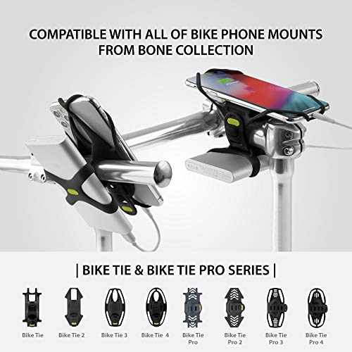 BONE Power Strap, Bicycle Power Bank Mount for Bike Tie Series, Scratch-Free Silicone Strap with Anti-Slip X-Shaped Design, Quick Setup Holder Compatible with Most Portable Chargers - style: Charger Mount