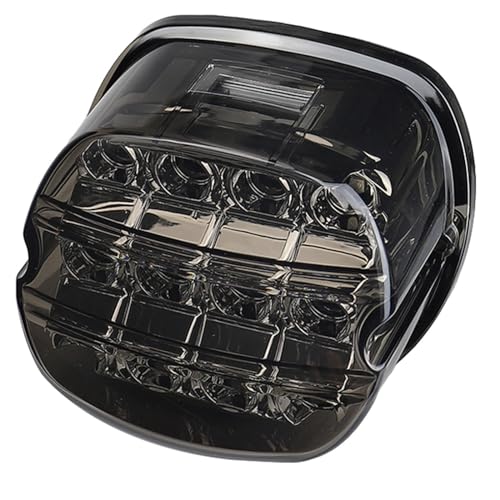 Black Strobing LED Tail Light Upgrade HD Tail Lights Assemblies for Harley Dyna Road King Electra Glide Street Bob Touring, harley davidson parts, led lights for motorcycles（Black） - color: Black