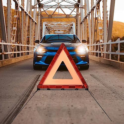 Emergency Warning Triangles, 6 Pack with Packaging Foldable Warning Reflective Triangle Warning Kit, Emergency Triangle for Vehicles, Car Road Reflective Kit for Vehicles Breakdown - size: 6 Pack