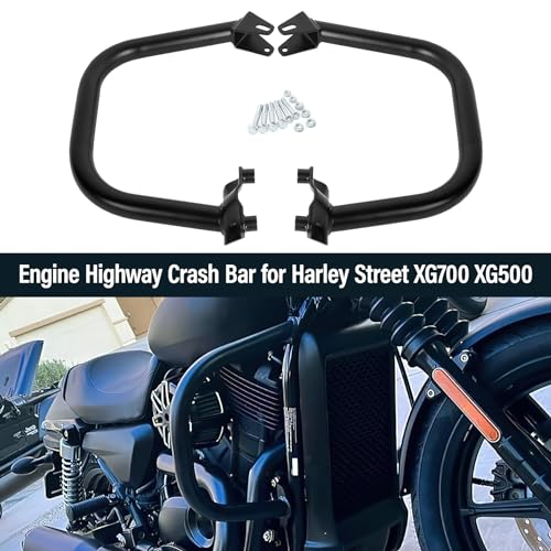 TCT-MOTORPARTS Engine Guard Highway Crash Bar Protection Fit for Harley Street 500 XG500 750 XG750 2015-2020; Street Rod XG750A 2017-2020 Black (Replace: HD#49000047) - color: Black