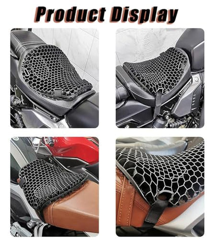 Motorcycle Gel Seat Cushion for Can-Am Ryker 900 2019–2026 Shock Absorbing Seat Pad Breathable 3D Honeycomb Comfort Seat Pad Long Distance Riding