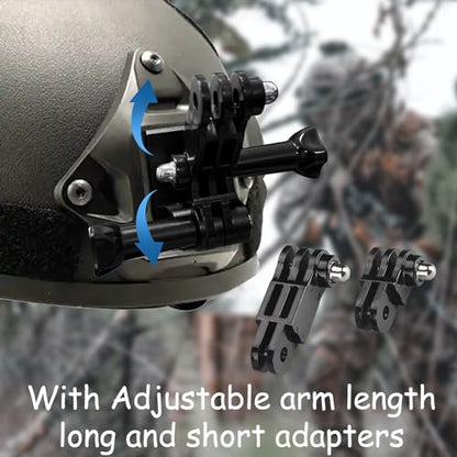 NVG Mount for Gopro, Aluminum Helmet Camera Mount Compatible with Insta360 X5 X4 X3 X2 X RS R GO 3 2, GoPro Hero, DJI OSMO Action and Most Action Cameras
