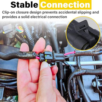 352 PCS Waterproof Car Electrical Connector Terminals, Automotive Connector Kit, Wire Connector Plug Kit, 1/2/3/4 Pin Connectors Male and Female for Car Truck Motorcycle Boat Marine