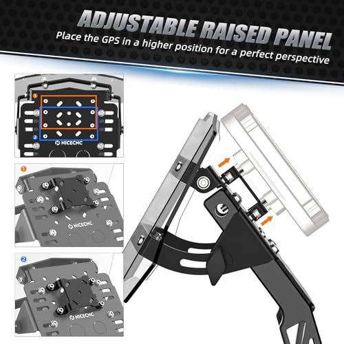 NICECNC Motorcycle GPS Mount Bracket Kit Mini Fairing + Motorcycle Handlebar Mounts Clamp Riser Aluminum See Fitment