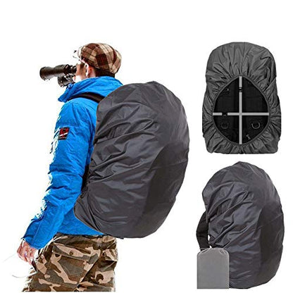 Joy Walker Waterproof Backpack Rain Cover, 12000mm Ultra-Waterproof, Upgraded Ultra-Strong Multilayers, Antislip Buckle Strap - color: Black, size: XL (for 50-70L backpack)