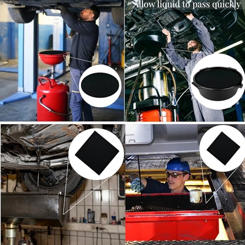 2 Pack Oil Drain Splash Pad, 22'' Square No Splatter Pad and 15'' Round Oil Splash Pad Fits Most Oil Drains Anti Splash Oil Change Mat for Car Changing Oil Transmission Drain Pan - size: 1 PCS 22"+1 PCS 15"