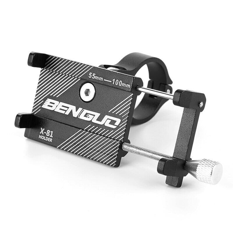 Aluminum Motorcycle Bike Bicycle Holder Mount Handlebar for Cell Phone GPS US (Black) - color: Black