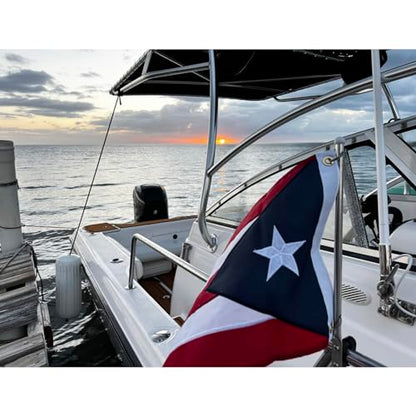 SYII American Boat Flag Pole Kits, Outdoor Embroiderers American Flag 12x18 Inch and Boat Flagpole, Boat Yacht Marine Stainless Flag Pole - color: 12x18 Boat Flag Pole Kits