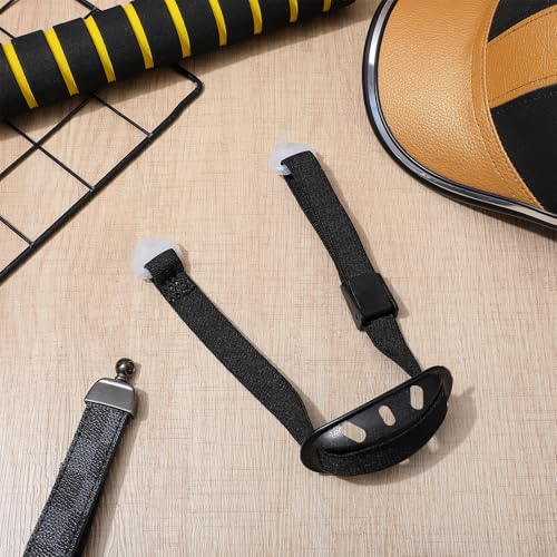 Hard Hat Chin Strap Replacement - Adjustable Helmet Strap with Chin Cup, Plastic and Polyester, Universal for Construction Helmets, Black - 15.92X1.49X0.59in - color: Black