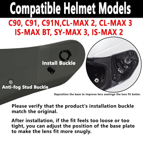 HJ-17 Helmet Visor Replacement,UV Protective Helmet Face Shield Compatible with CL-MAX II,IS-MAX BT,SY-MAX III,IS-MAX II,CL-MAX 3,C90,C91,C91N (Revo Pink Gold-Day Use Only) - color: Revo Pink Gold-day Use Only