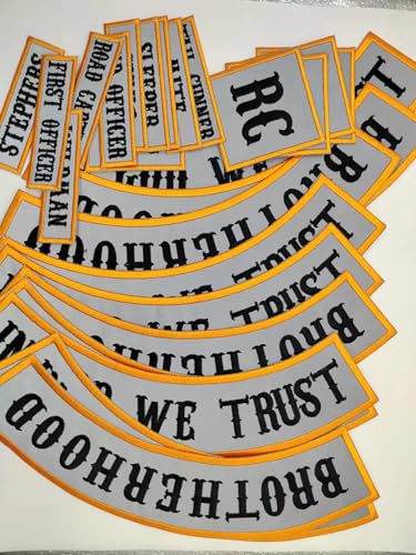 1 Pcs Reflective Material Bottom Patch Custom Embroidered Biker Patches, Personalized Embroidery Rocker Patch Rider Motorcycle Patches for Veterans Vest or Jacket (Reflective Material) - color: Reflective Material