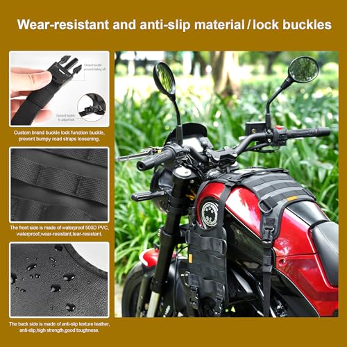 Motorcycle Tank Left and Right Auxiliary Mounting Pendant - Motorcycle Accessories Increase Storage Space, Suitable for Motor Fuel Tank Bag Motor Crash Bar bag - style: Left/Right Expansion