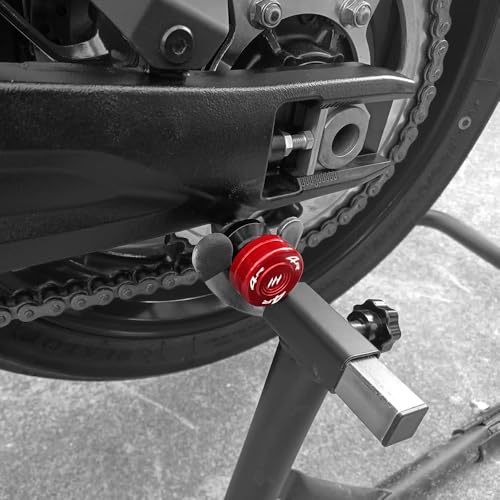 Motorcycle M8 Swingarm Spools Slider For Ninja ZX-4RR 2023-2025 Ninja ZX-4R 2024-2025 Swing Arm Spool Slider Stand Screws CNC Universal Enhanced Protection Accessories (Red) - color: Red