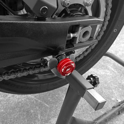 Motorcycle M8 Swingarm Spools Slider For Ninja ZX-4RR 2023-2025 Ninja ZX-4R 2024-2025 Swing Arm Spool Slider Stand Screws CNC Universal Enhanced Protection Accessories (Red) - color: Red