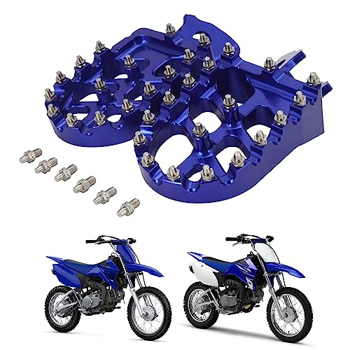 AnXin Dirt Bike Foot Pegs Motorcycle Footpegs Foot Pedals Rests CNC for TTR 110 TTR110 TTR 110E TTR110E 2011-2023 Pit Bike Blue - color: blue, size: TTR110 TTR110E