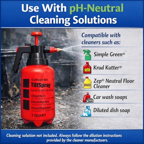TiltSpray 32oz Spray Bottle – Sprays Upside Down & Any Angle, Heavy Duty Cleaning Sprayer for Hard-to-Reach Areas, Kitchen, Bathroom, Plants & Car Detailing – Leak Resistant, Adjustable Nozzle