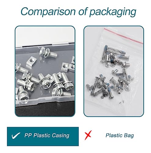 6 PCS Bolts and Nuts Kit, Motorcycle Battery Bolts and Nuts, M6x16MM Motorcycle Battery Screw and Nut, Battery Terminal Bolts and Nuts Carbon Steel - size: M6x16MM (6PCS)