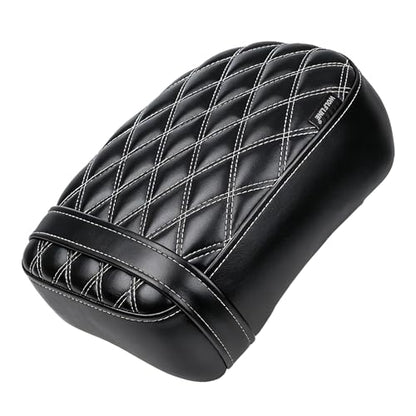 Motorcycle Passenger Comfort Seat Fit for CMX1100 Rebel 1100/DCT/SE 2021-2026, Leather Rear Saddle Back Cushion Pillion Pad, Black w/Gray Stitching - color: Rear - Black-B