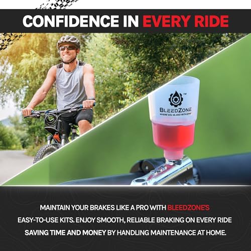 BleedZone Shimano Brake Bleed Kit with 60ml Mineral Oil- Hydraulic Brake Bleed Kit for Shimano Disc Brakes, Bike Brake Bleeder Kit, and Mineral Oil Brake Maintenance - style: with Road Adapter