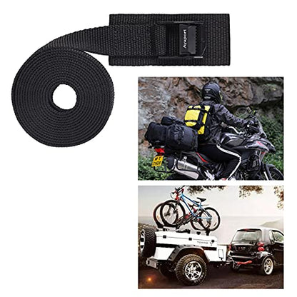 Ayaport Lashing Strap Tie Down Straps with Adjustable Cam Buckle Nylon Cinch Strap for Packing Cargo, Bike, Luggage Black 6 Pcs (Black, 1'' x 8') - size: 1'' x 8'