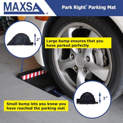 Maxsa 37356-RS Park Right 21" x 11" x 2" Parking Mat, Yellow, Amazon Exclusive - color: Yellow, size: 1-pack