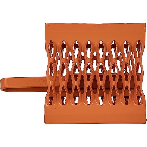 Buyers Products WC091061 Orange Powder Coated Galvanized Serrated Wheel Chock with Built-in Handle, 9 x 10 x 6 Inch, Extra Grip for Off-Road, Ice & Snow Conditions; Stable Tire & Trailer Chock