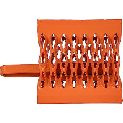 Buyers Products WC091061 Orange Powder Coated Galvanized Serrated Wheel Chock with Built-in Handle, 9 x 10 x 6 Inch, Extra Grip for Off-Road, Ice & Snow Conditions; Stable Tire & Trailer Chock