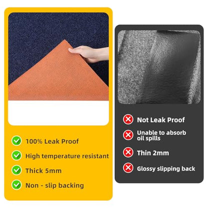 Oil Spill Mat 29" x 36", Heavy-Duty Oil Mat for Garage and Driveway, Premium Absorbent Oil Leak and Drip Mat for Under Car, Reusable Washable Spill Pad with Waterproof Slip-Resistant Backing - size: 29"x36"