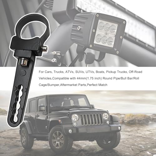 Wevdn 2 PCS Roll Cage Clamps LED Bracket, 360 Adjustable Mount for 1.75'' Roll Cage Bull Bars, Light Mount for Cars Trucks ATV UTV, Car Accessories