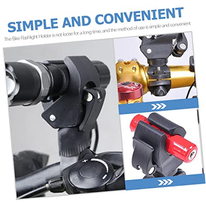 Totority 3pcs Rotatable Bike Flashlight Bracket Holder for Mountain Biking Stable and Practical Flashlight Storage Rack for Cycling Safety Design for Easy Use