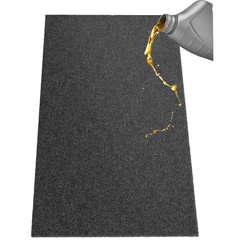 AAIN Oil Spill Mat (36" x 59"), Garage Floor Mat, Absorbent Oil Pad, Premium Maintenance Mat, Waterproof, Protect Garage Surface from Spill & Stain, Reusable, Washable, Durable, Black, 1PCS - style: 36 x 59