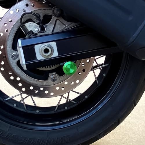 M10 Swing Arm Spools Sliders Compatible with Z1000 SX Ninja 1000,ZX-6R/10R, ZX-6RR 636,Ninja 250R EX250,Ninja 400R ER-4N,ZX-14/14R, Universal Motorcycle Swing Arm Stand Swing Arm Bobbins - color: Green, size: M10X1.25