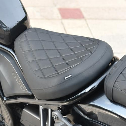 Motorcycle Rider Comfort Solo Seat Fit fot CMX1100 Rebel 1100 2021 2022 2023 2024 2025 2026, Front Driver Saddle Cushion Pillion Pad, Black - color: Front - Black